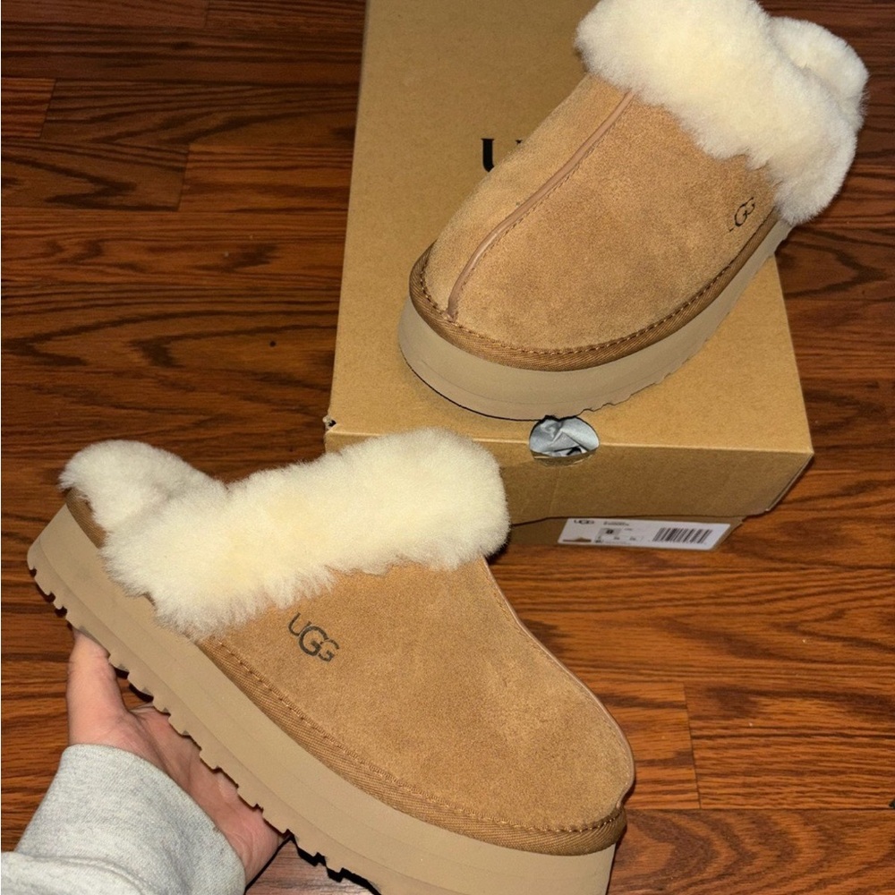 UGG Women's Tan Sheepskin Slippers